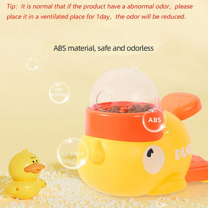 Yellow Duck-Shaped Interactive Cat Treat Dispenser Durable Plastic Training dogToy Puzzle Slow Feeder Dog Entertainment Toy